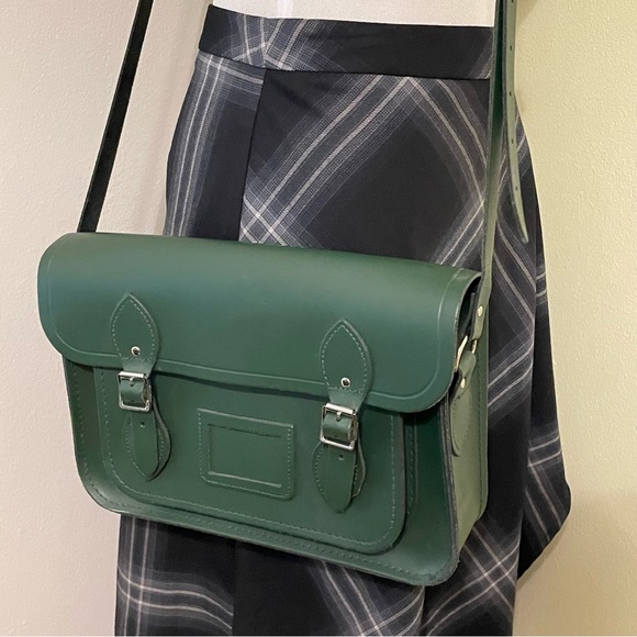 Cambridge Satchel Company 13” Satchel Forest Green Leather - Picture 3 of 10
